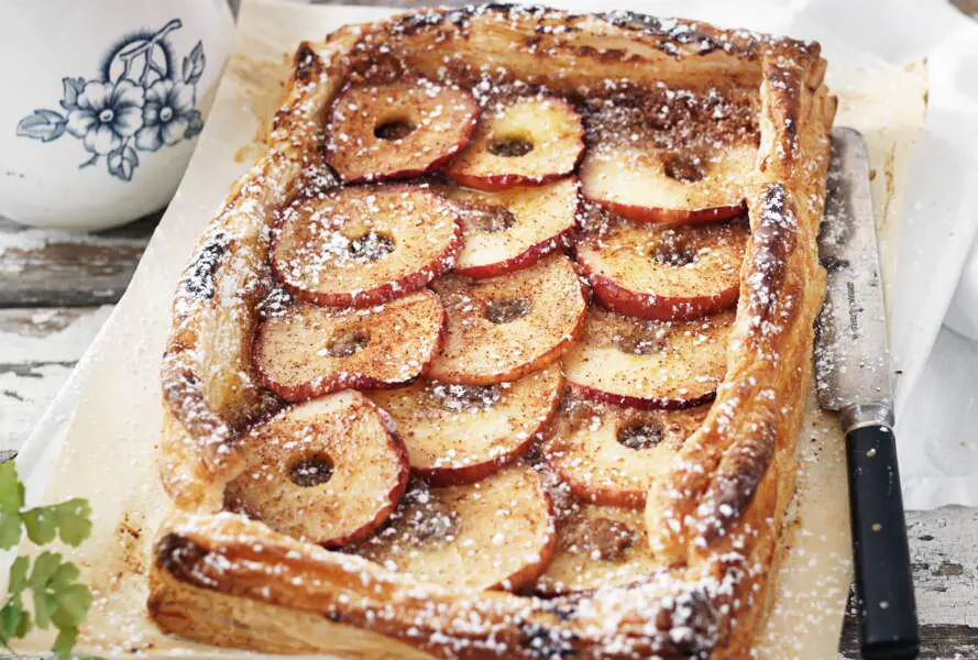 tarte feuilletee aux pommes et cannelle