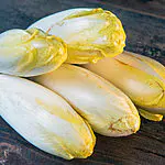 Endives du Nord sur une surface en bois